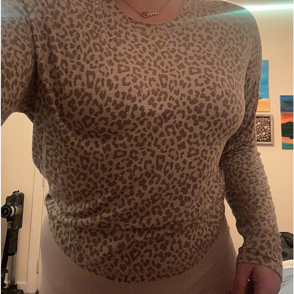 American Eagle Cheetah Print Top
